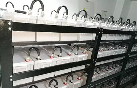 UPS battery bank installed for a data center